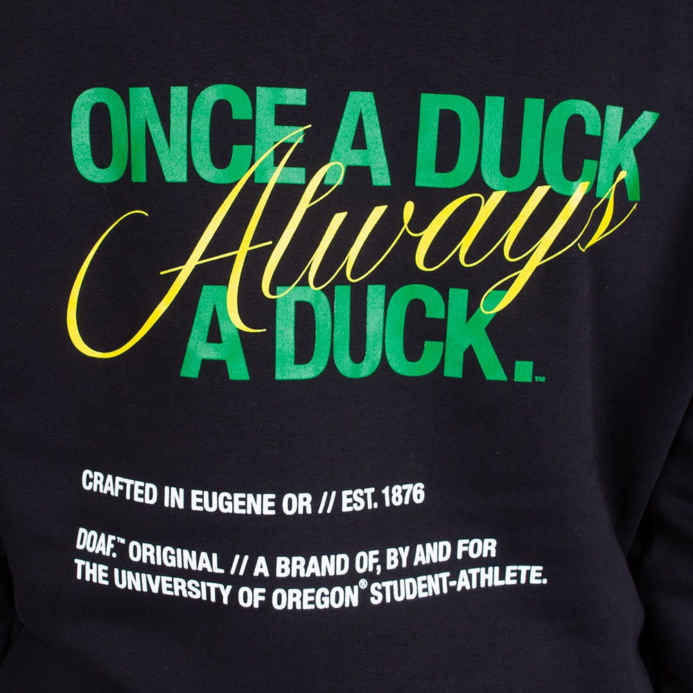 Classic Oregon O, Nike, Black, Full Zip, Cotton Blend, Men, Unisex, Ducks of a Feather, Fleece, Once a Duck Always a Duck, Hoodie, Sweatshirt, 915219